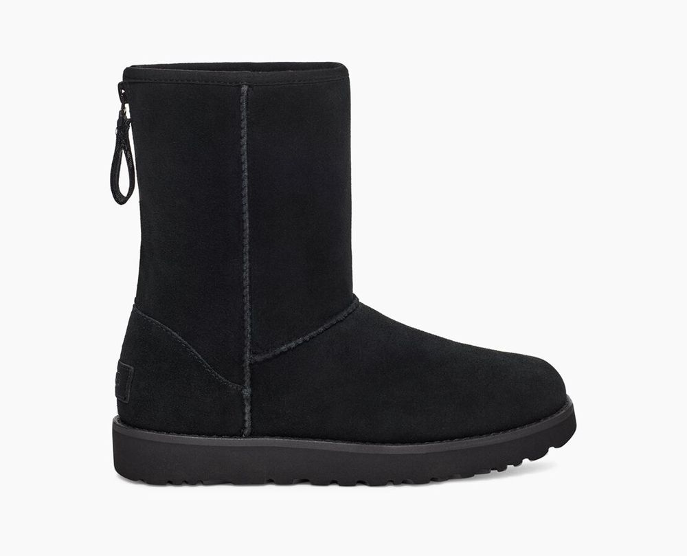 Ugg Short Boots Canada - Ugg Women's Classic Logo Zip Black